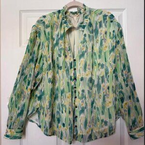 Anthropology Pilcro buttondown blouse 1X NWOT